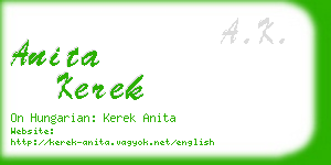 anita kerek business card